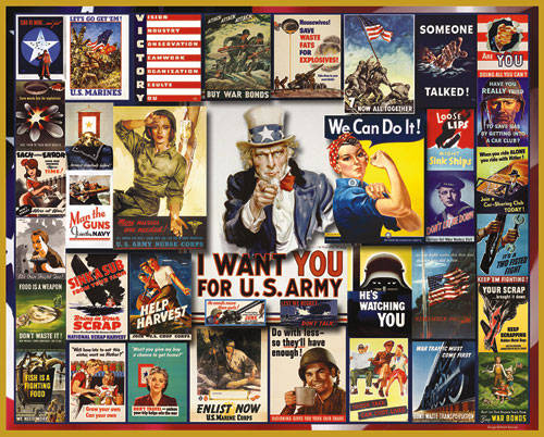 World War II Posters Patriotic Jigsaw Puzzle